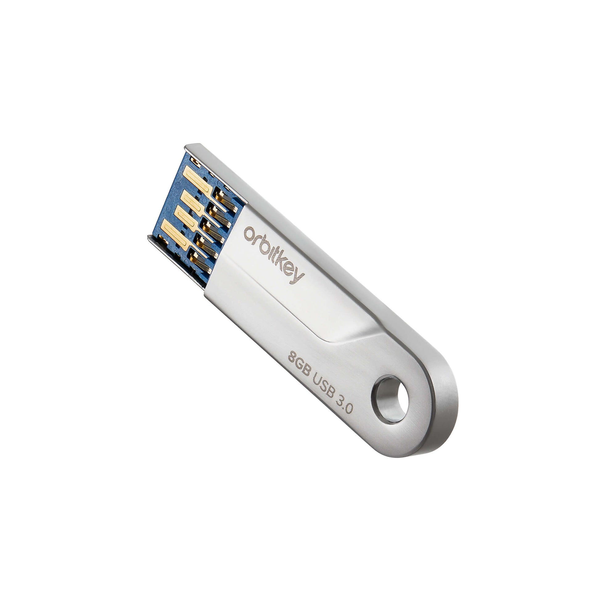 Orbitkey Key Organiser │USB Stick 8GB│art. ADDO-2-8GB│voorkant schuin met witte achtrgrond