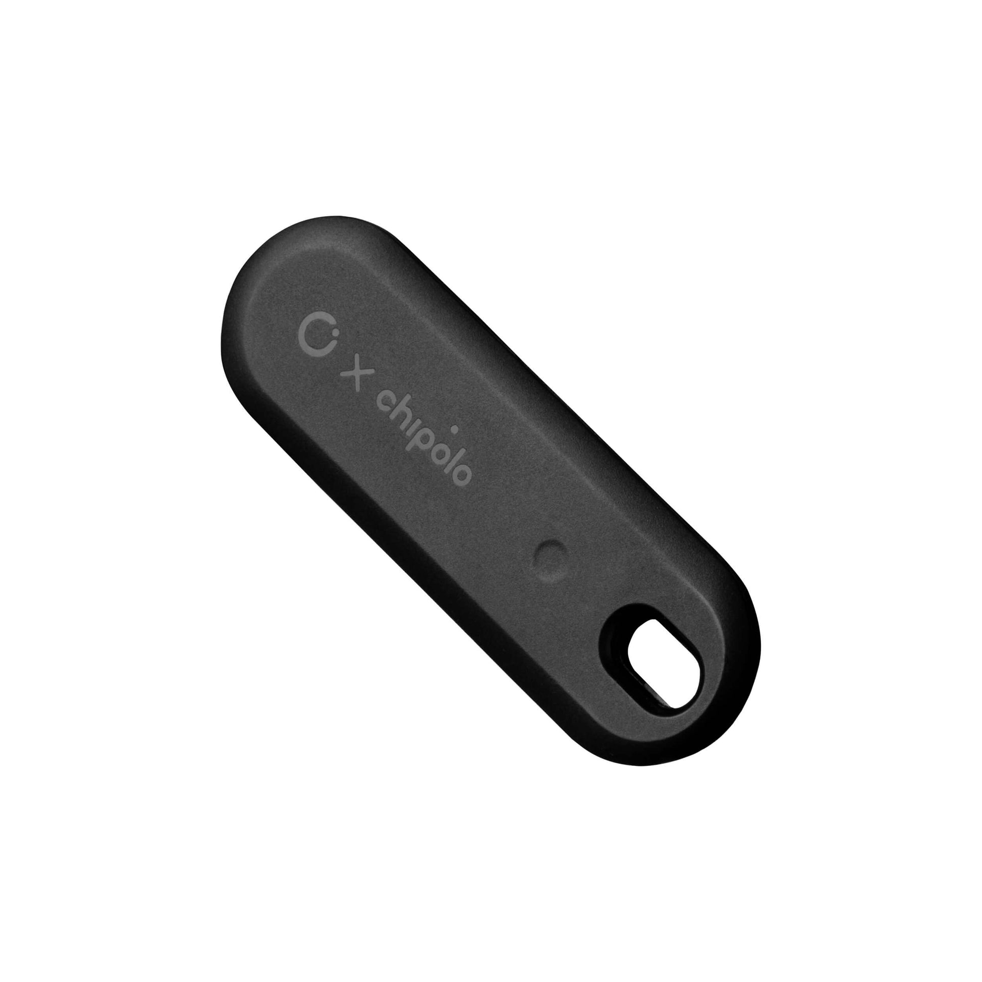 Orbitkey Key Organiser│Chipolo Tracker Zwart│art. BTRO-1-BKBK│schuin met witte achtergrond