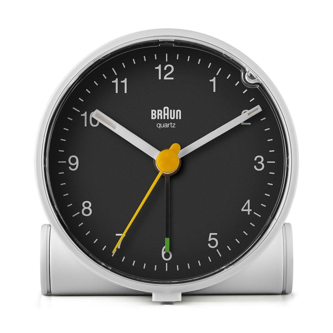 Braun Wekker Analoog BC01WB│Wit&Zwart│voorkant zonder verlichting