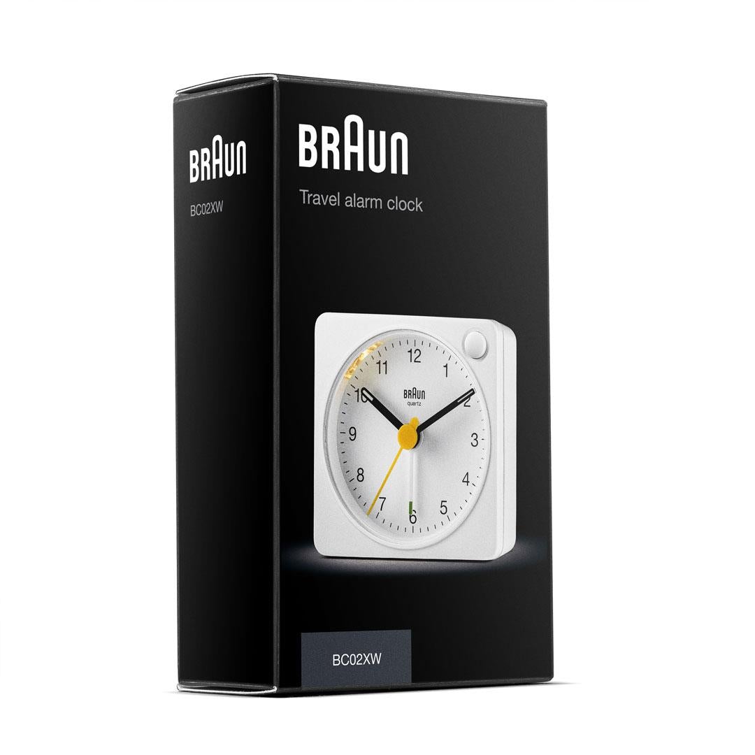 Braun Wekker Analoog BC02W│Wit│Reiswekker│verpakking