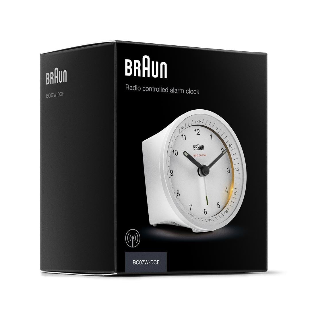 Braun Wekker Analoog BC07W-DCF│Wit│Radiogestuurd│verpakking