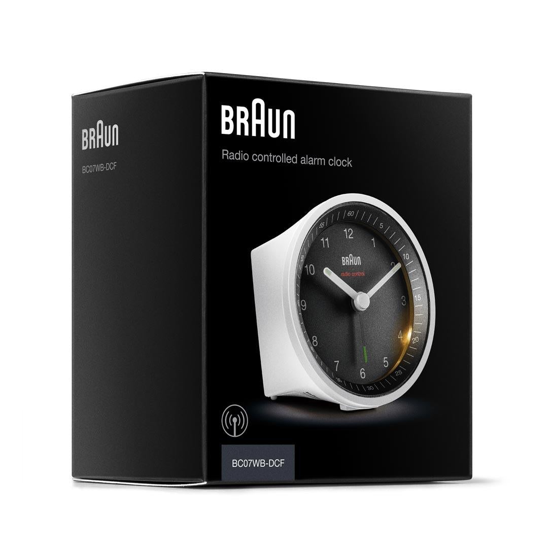 Braun Wekker Analoog BC07WB-DCF│Wit&Zwart│radiogestuurd│verpakking