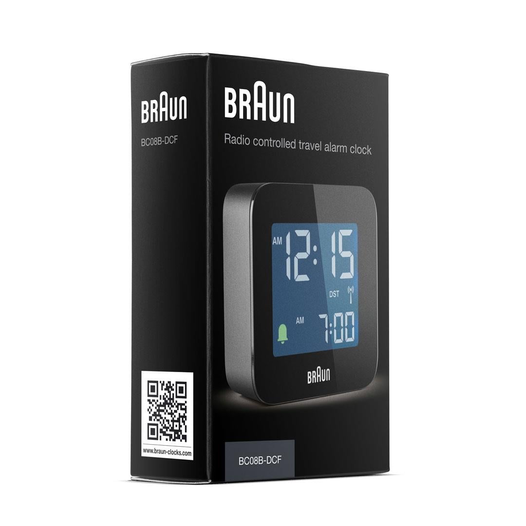 Braun Reiswekker Digitaal BC08B-DCF│Zwart│Radiogestuurd│verpakking