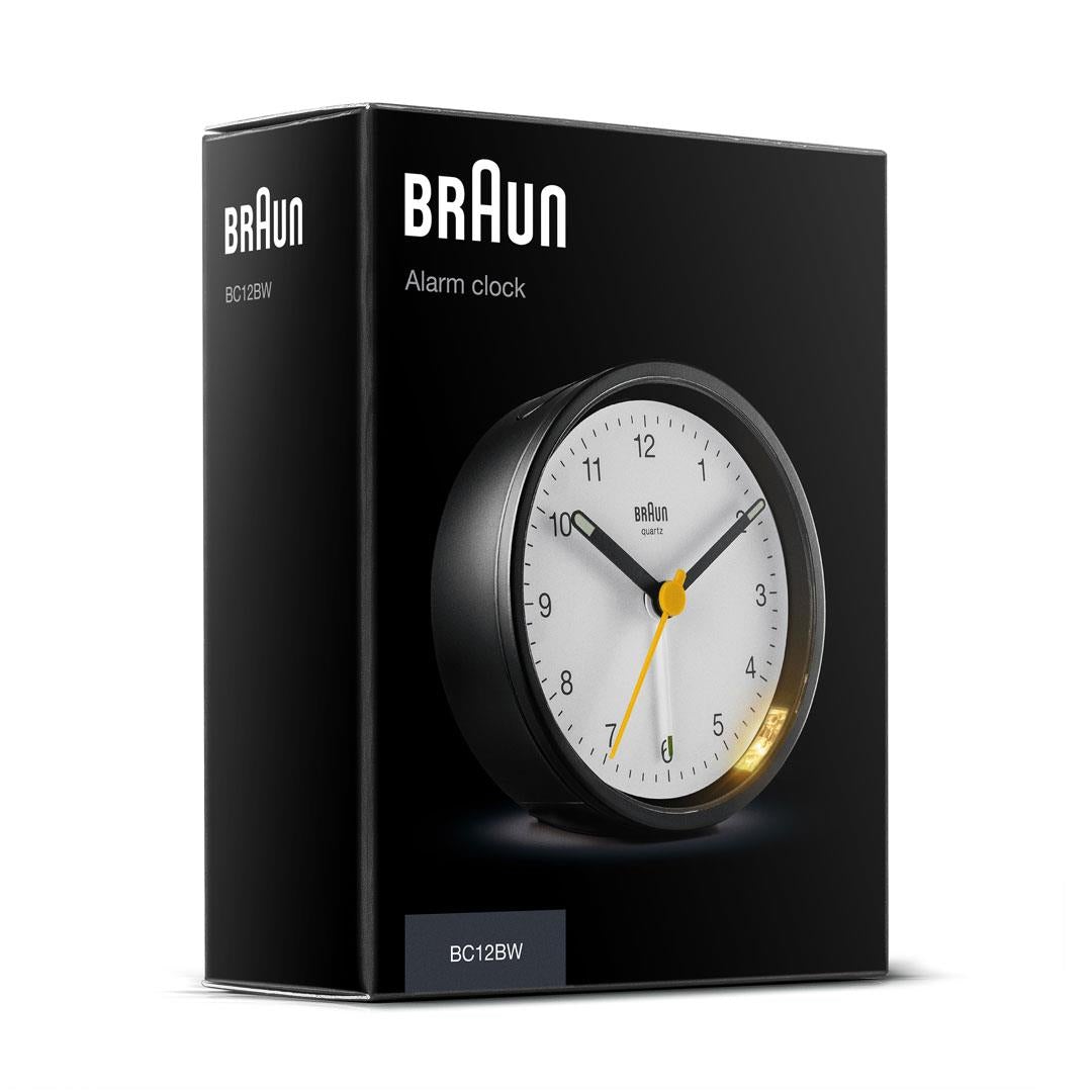 Braun Wekker Analoog BC12BW│Zwart&Wit│verpakking