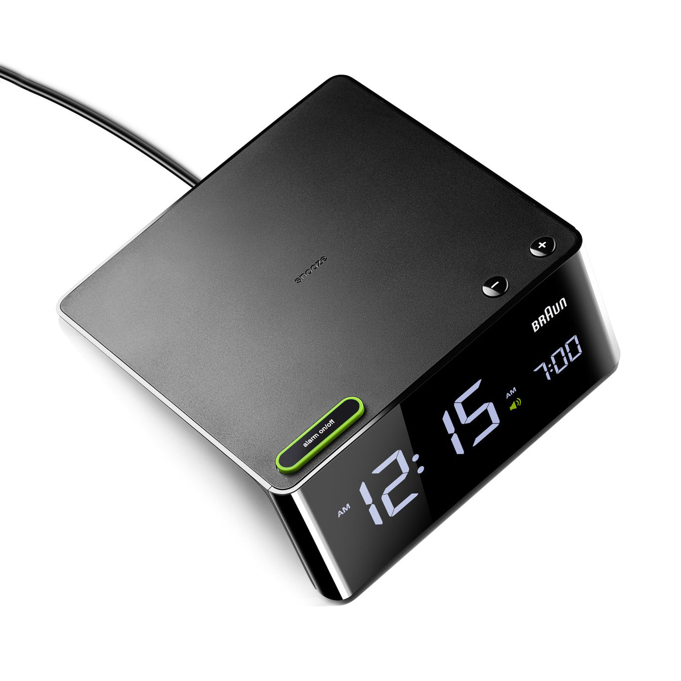 Braun Wekker Digitaal BC16B│Zwart│bovenaanzicht