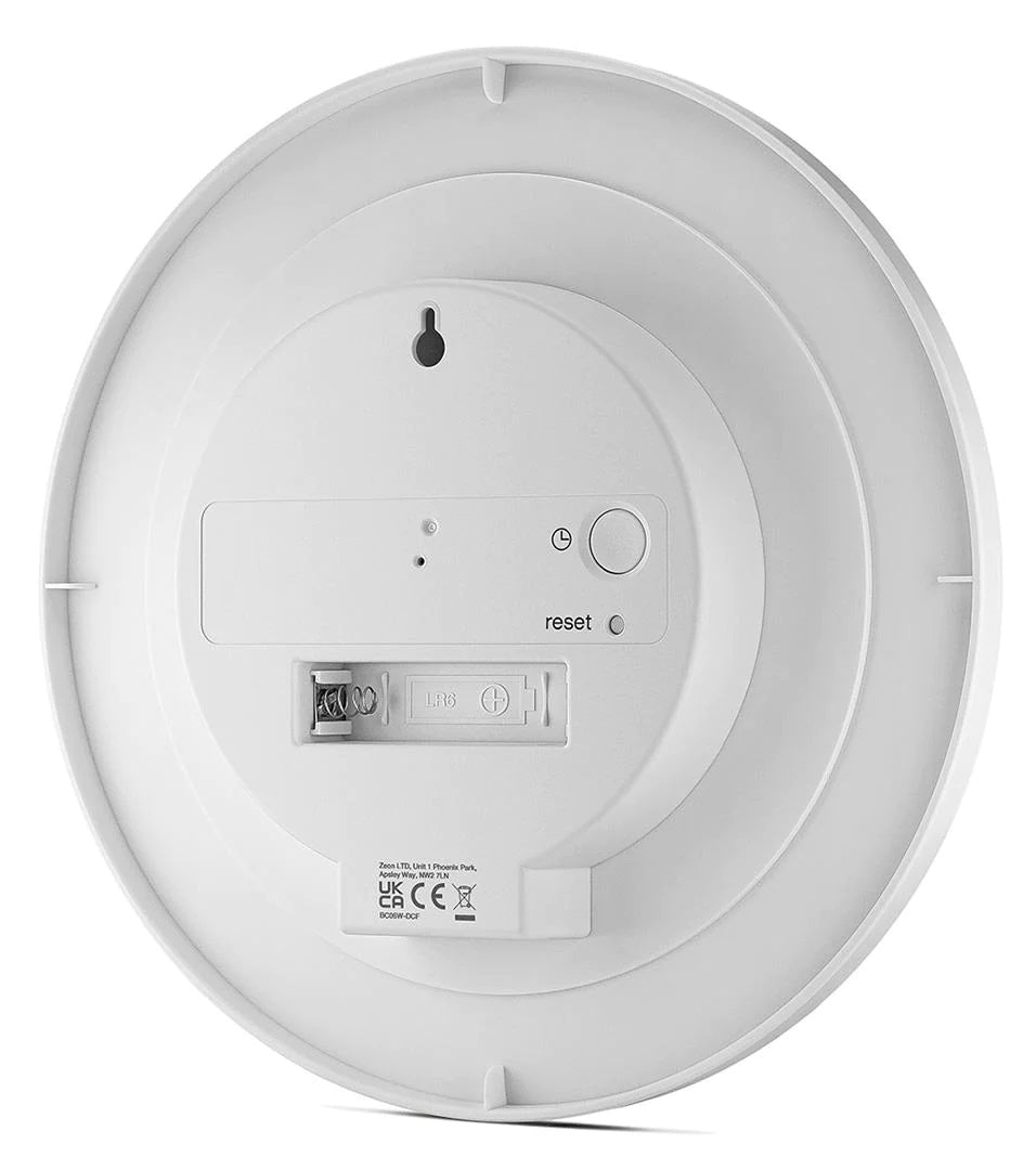 Braun Wandklok Analoog BC06W│Wit│Radiogestuurd│achterkant
