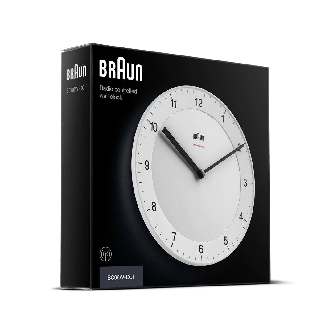 Braun Wandklok Analoog BC06W│Wit│Radiogestuurd│verpakking