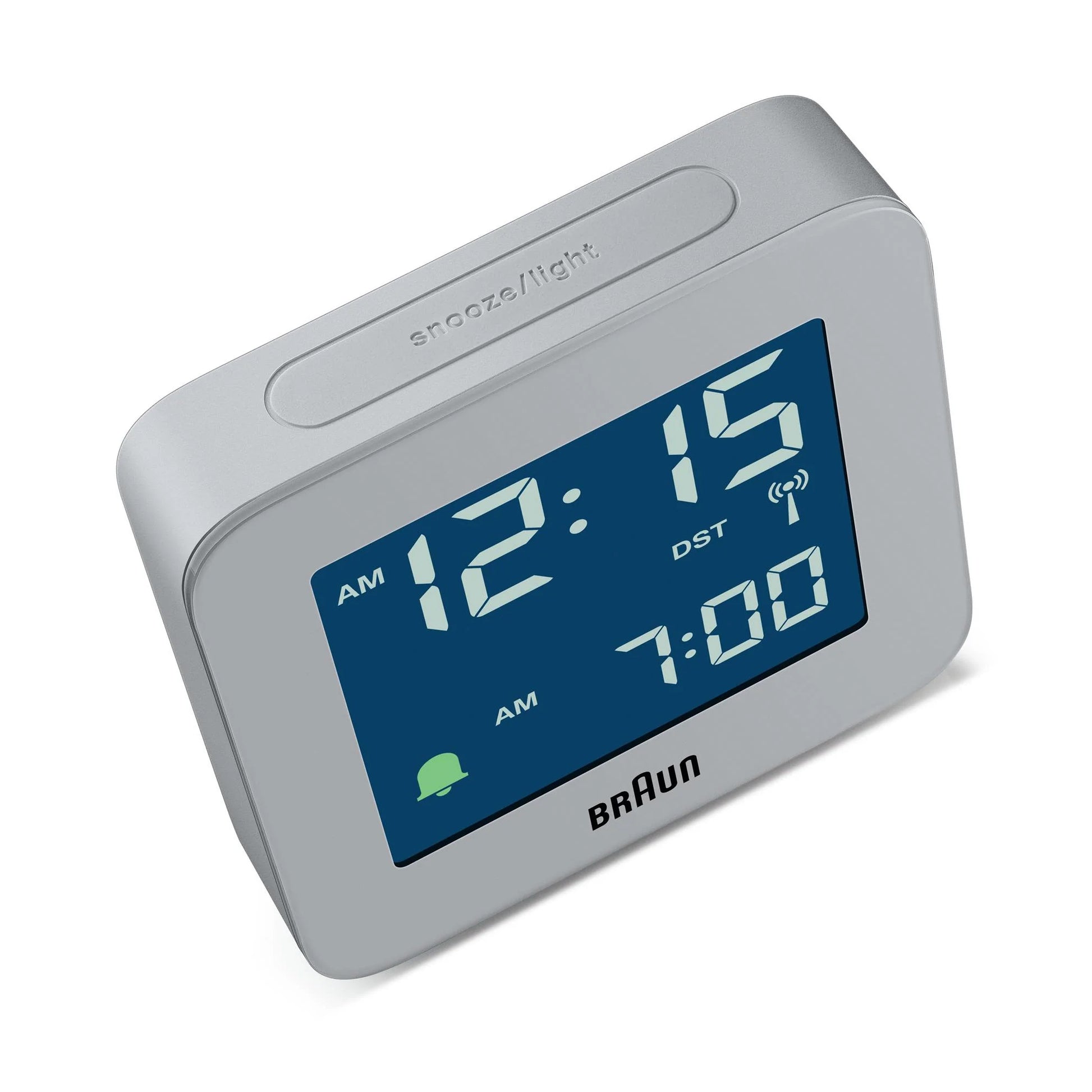 Braun Wekker Digitaal BC09G-DCF│Grijs│Radiogestuurd│bovenzijde met verlichting