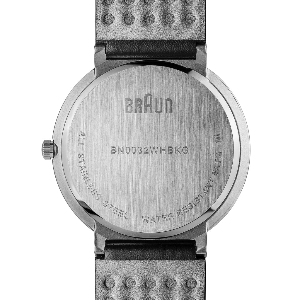 Sale│Braun Horloge BN0032WHBKG heren│Analoog│achterkant met serienummer