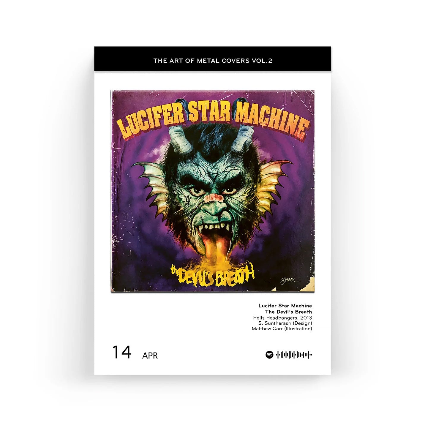 Scheurkalender The Art of Metal│Vinyl Platenhoezen│art. CA-METAL│cover Lucifer Star Machine│The Devil's Breath