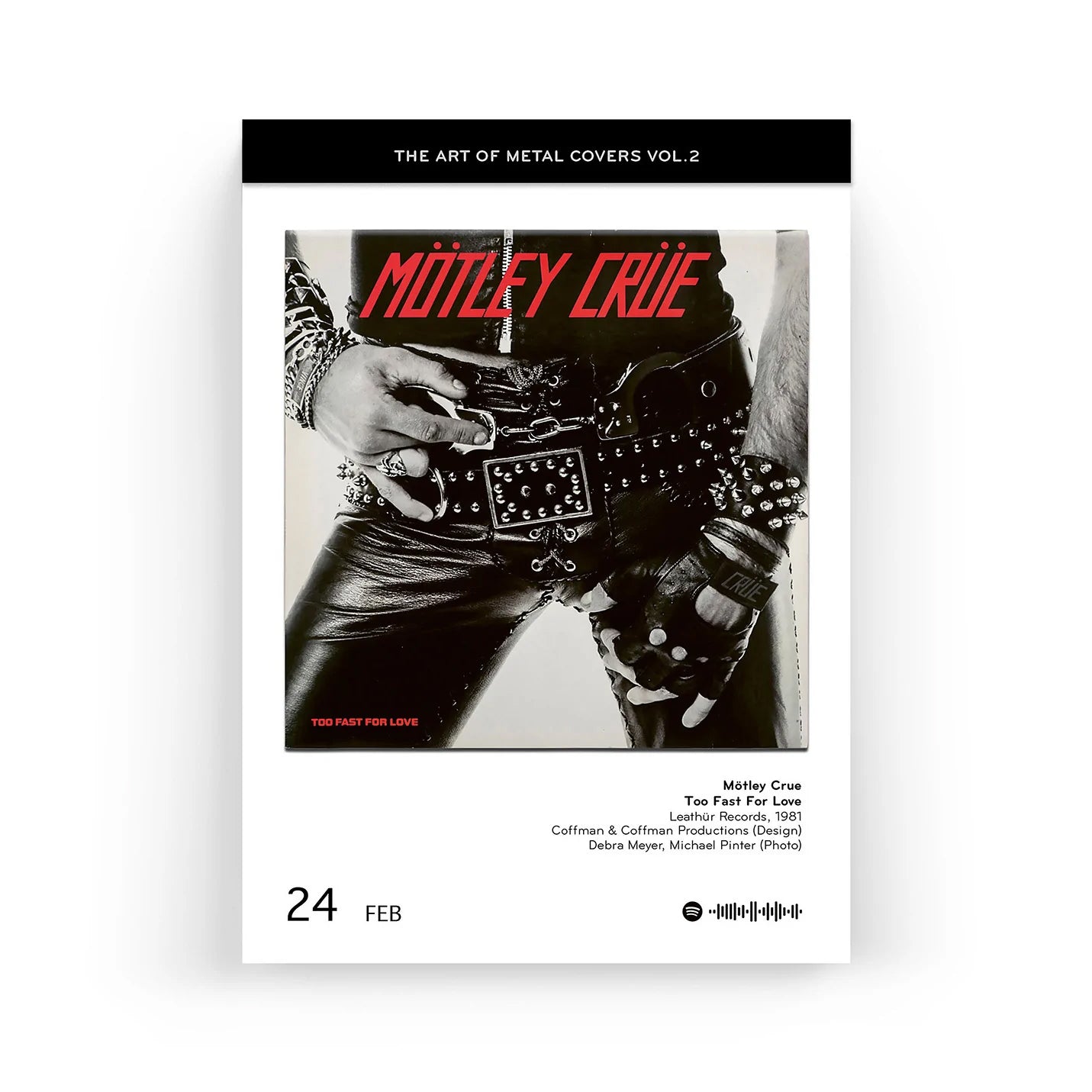 Scheurkalender The Art of Metal│Vinyl Platenhoezen│art. CA-METAL│cover Motley Crue