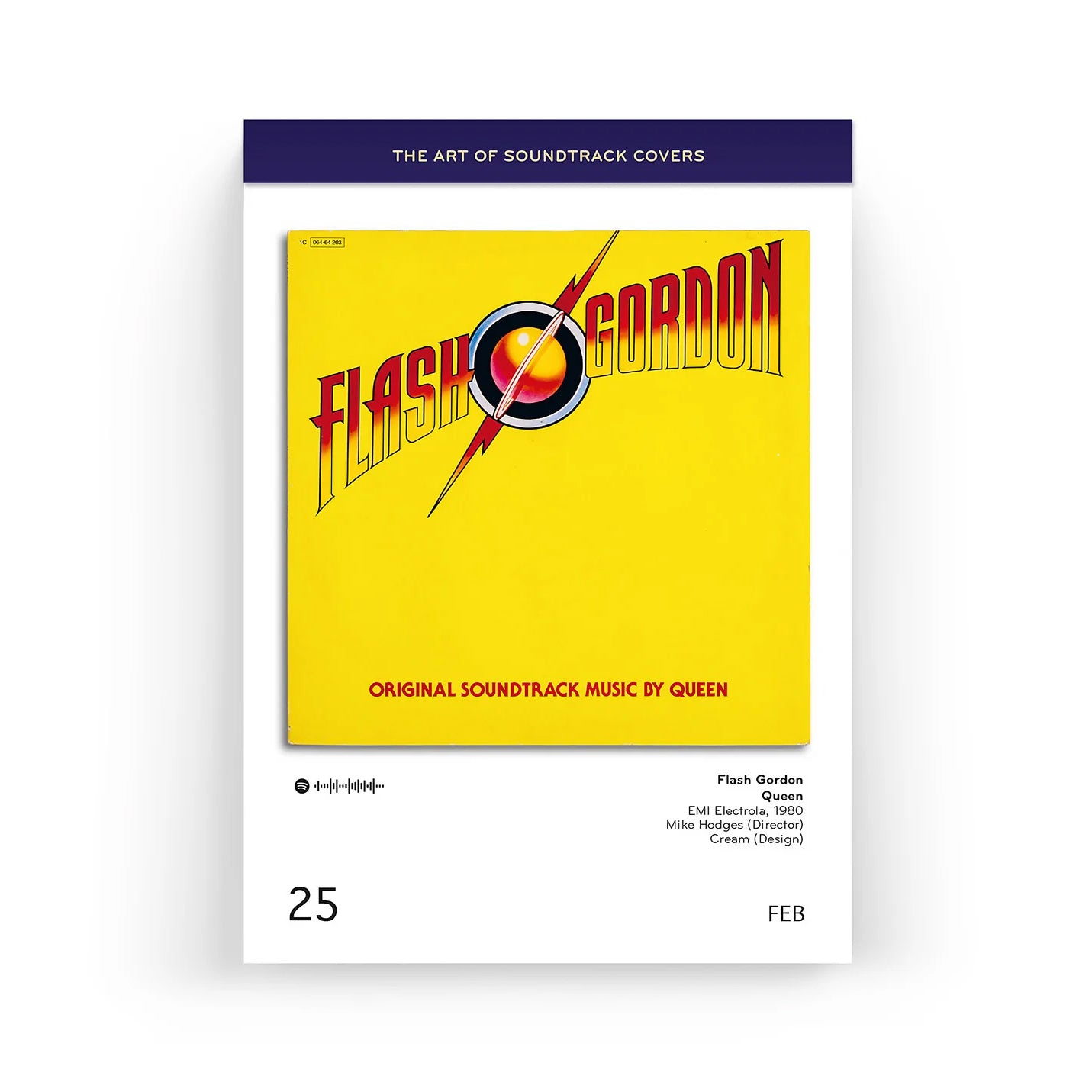 Scheurkalender the Art of Soundtrack Covers│Platenhoezen van filmklassiekers│art. CA-SOUNDTRACK│cover van Flash Gordon