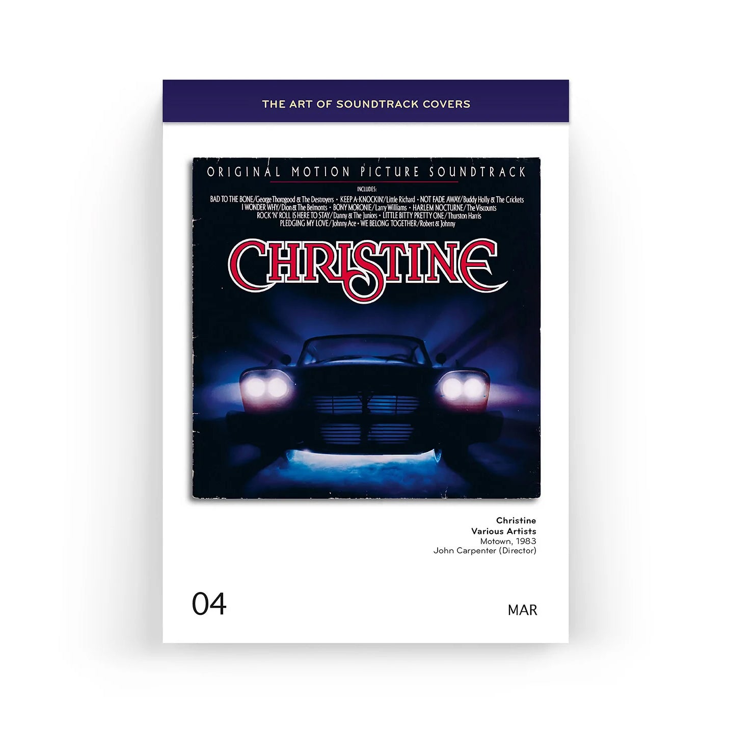 Scheurkalender the Art of Soundtrack Covers│Platenhoezen van filmklassiekers│art. CA-SOUNDTRACK│cover van Christine