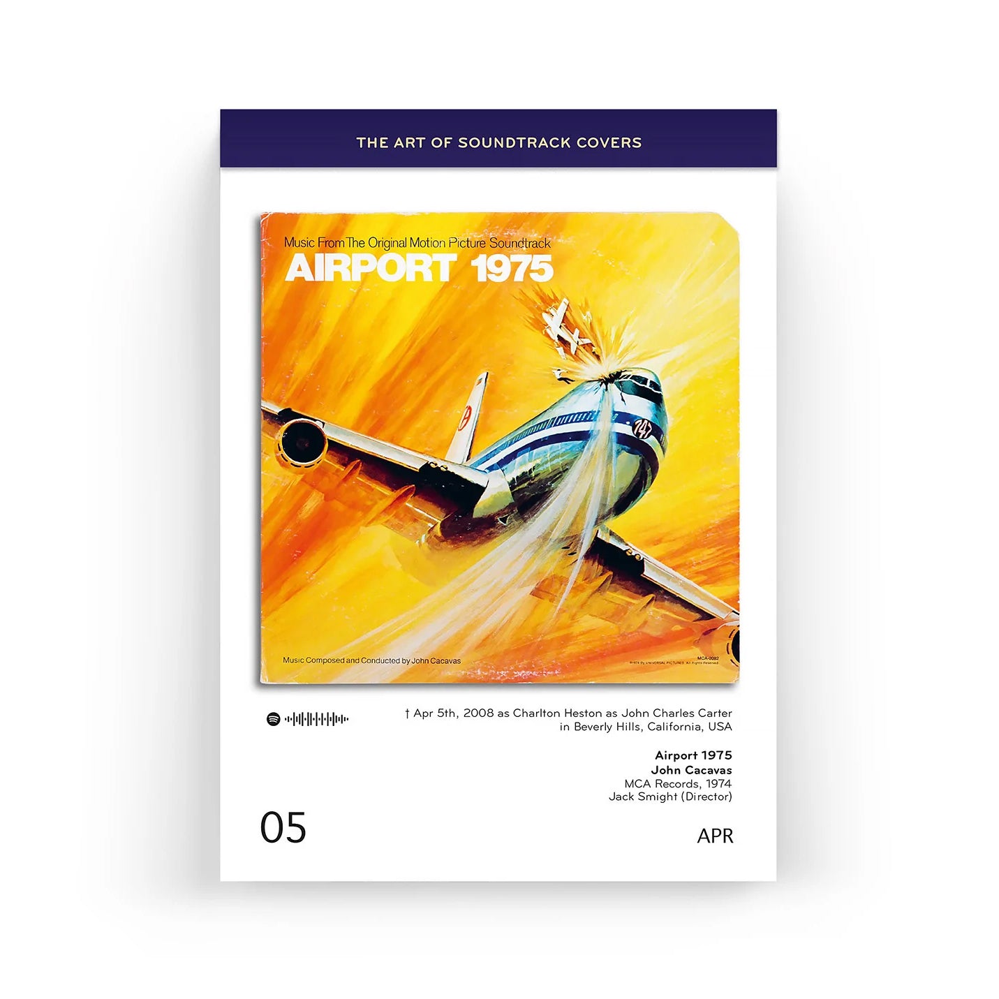 Scheurkalender the Art of Soundtrack Covers│Platenhoezen van filmklassiekers│art. CA-SOUNDTRACK│cover van Airport 1975