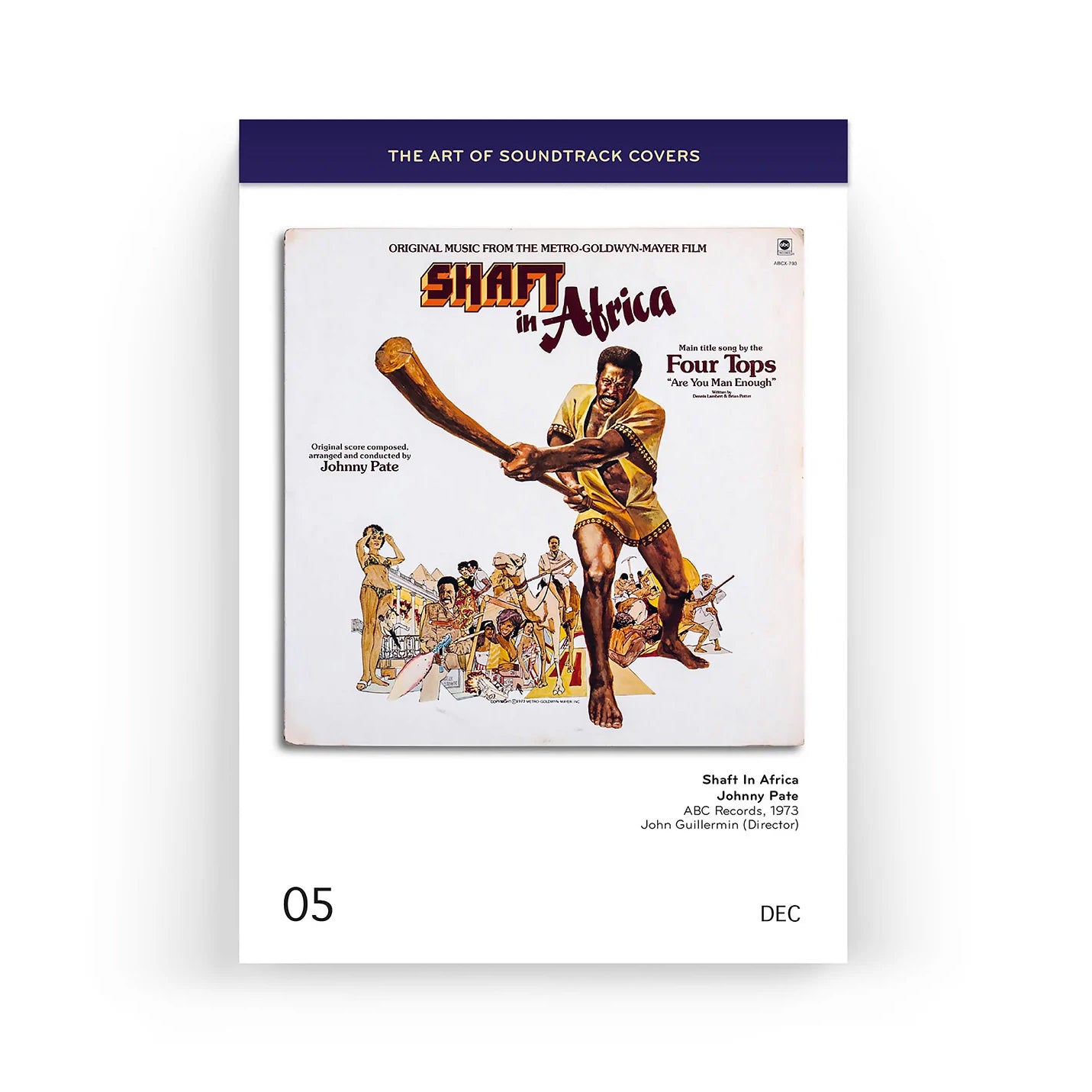 Scheurkalender the Art of Soundtrack Covers│Platenhoezen van filmklassiekers│art. CA-SOUNDTRACK│cover van Shaft in Africa