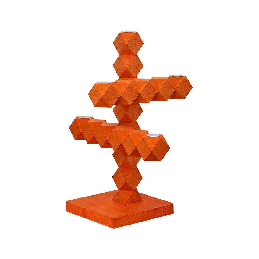 Clean Cut 5 Kandelaar Oranje│Bertjan Pot│Buro Berger│art. BJ001-05│voorkant schuin