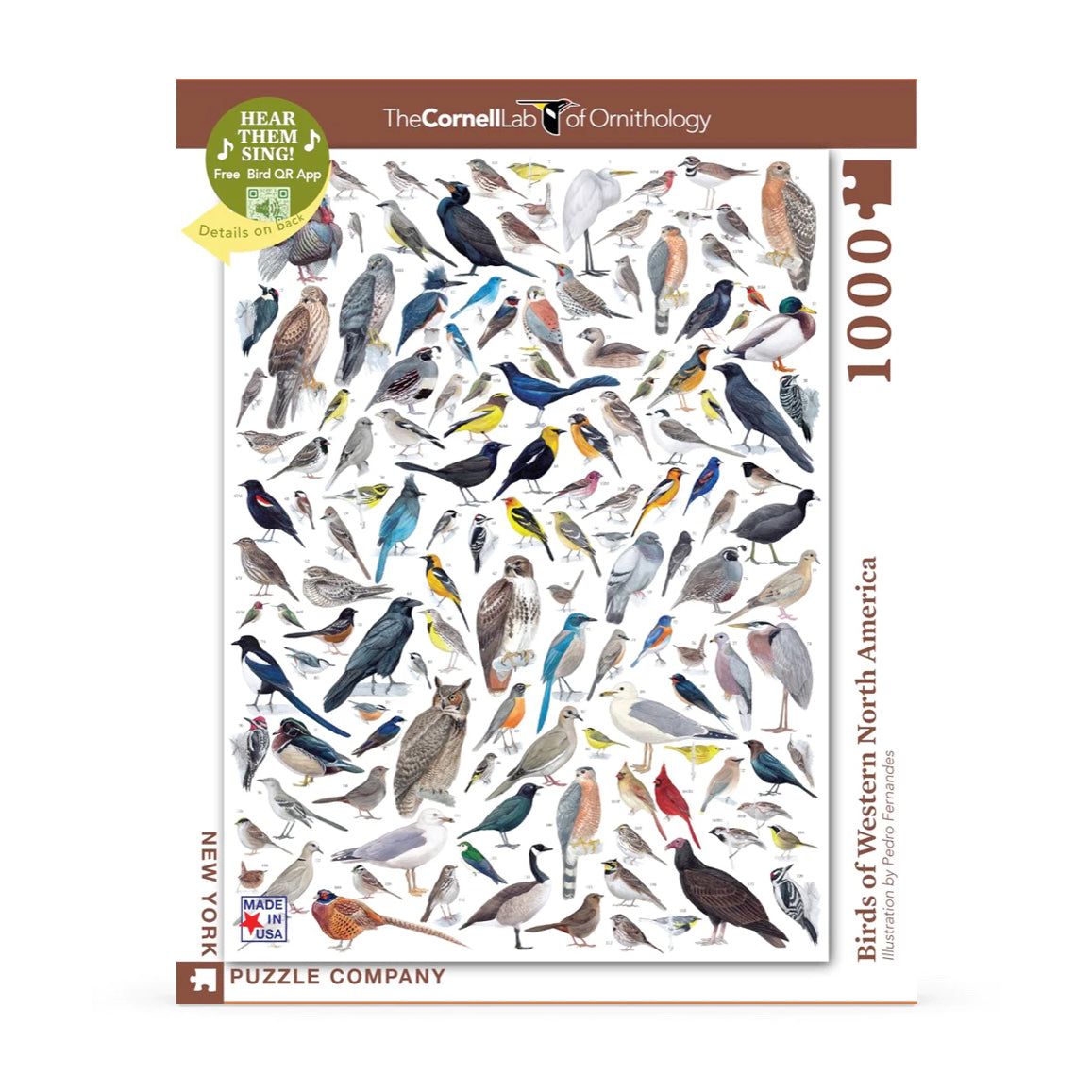Puzzel Cornell Lab of Ornithology│Birds of Western North America│New York Puzzle Company 1000 stukjes│art. NPZCB1837│verpakking voorkant