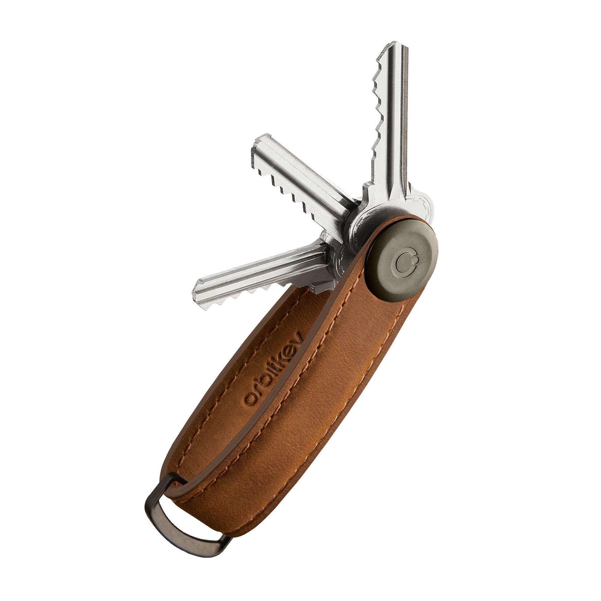 Key Organizer Orbitkey│Crazy Horse leather Cognac Tan│art. CHLO-2-CBCBGM│Sleutelhanger leer met uitgevouwen sleutels