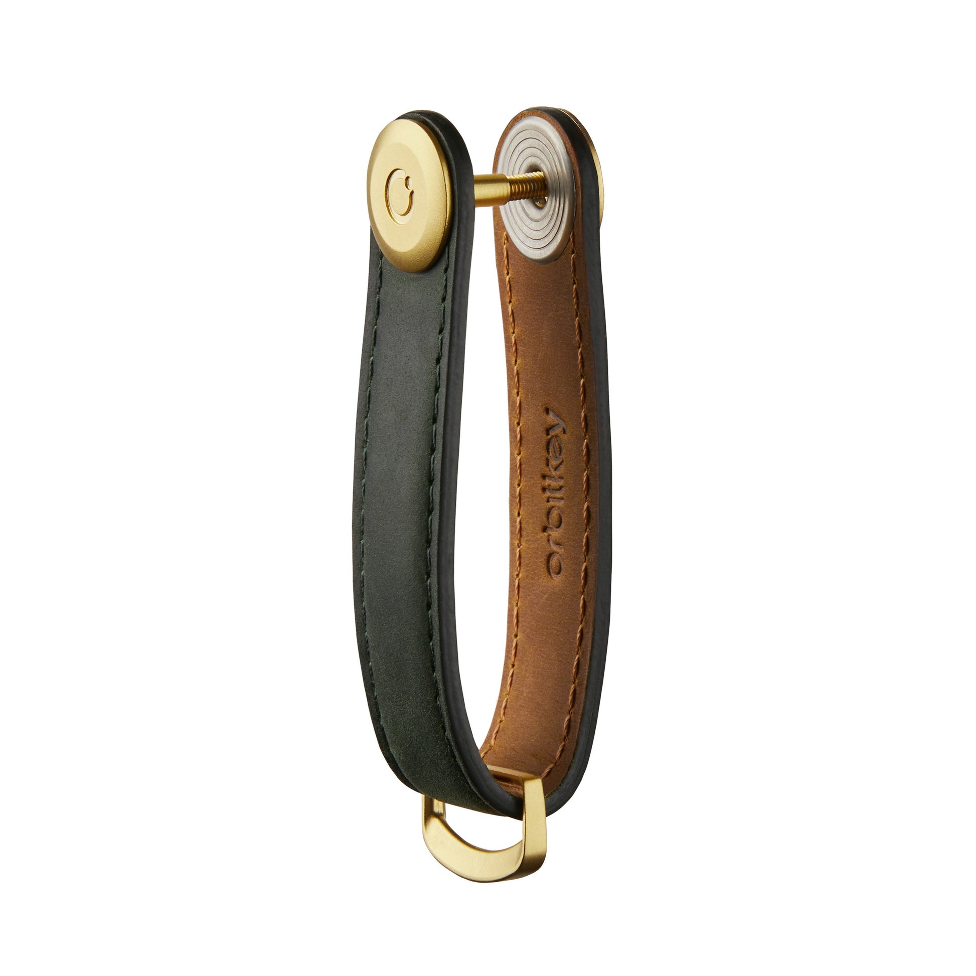 Key Organizer Orbitkey│Crazy Horse Leather Forest Green│art. CHLO-2-FGFGYG│sleutelhanger leer zijkant zonder sleutels