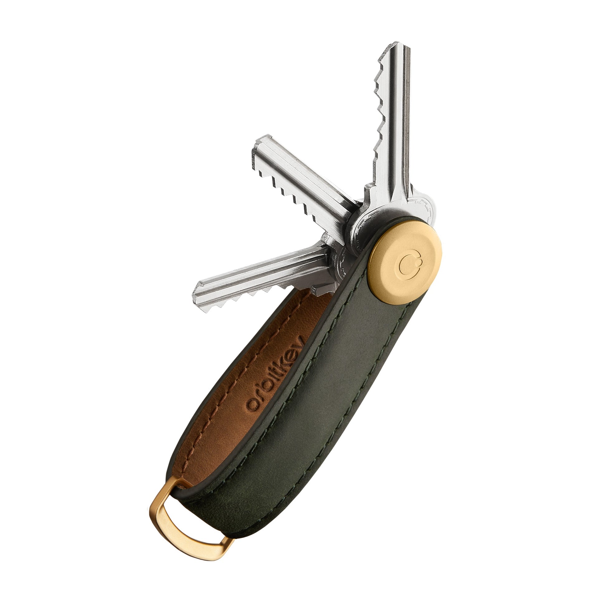 Key Organizer Orbitkey│Crazy Horse Leather Forest Green│art. CHLO-2-FGFGYG│sleutelhanger leer met uitgevouwen sleutels