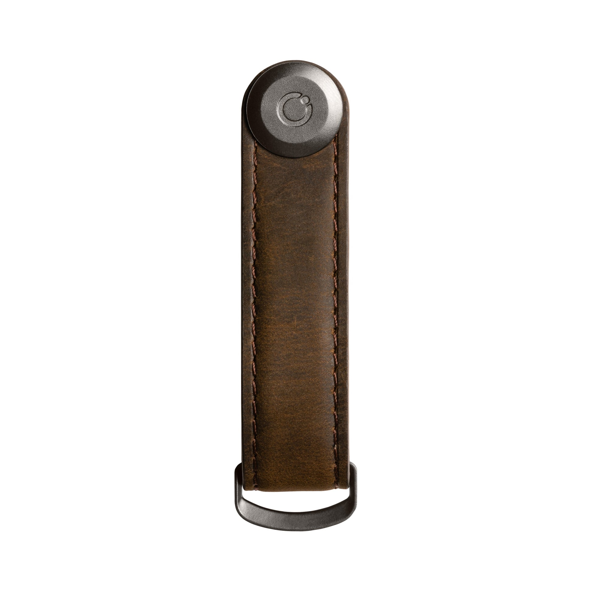 Key Organizer Orbitkey│Crazy Horse leather Oak Brown│CHLO-2-OBOBGM│sleutelhanger leer voorkant zonder sleutels