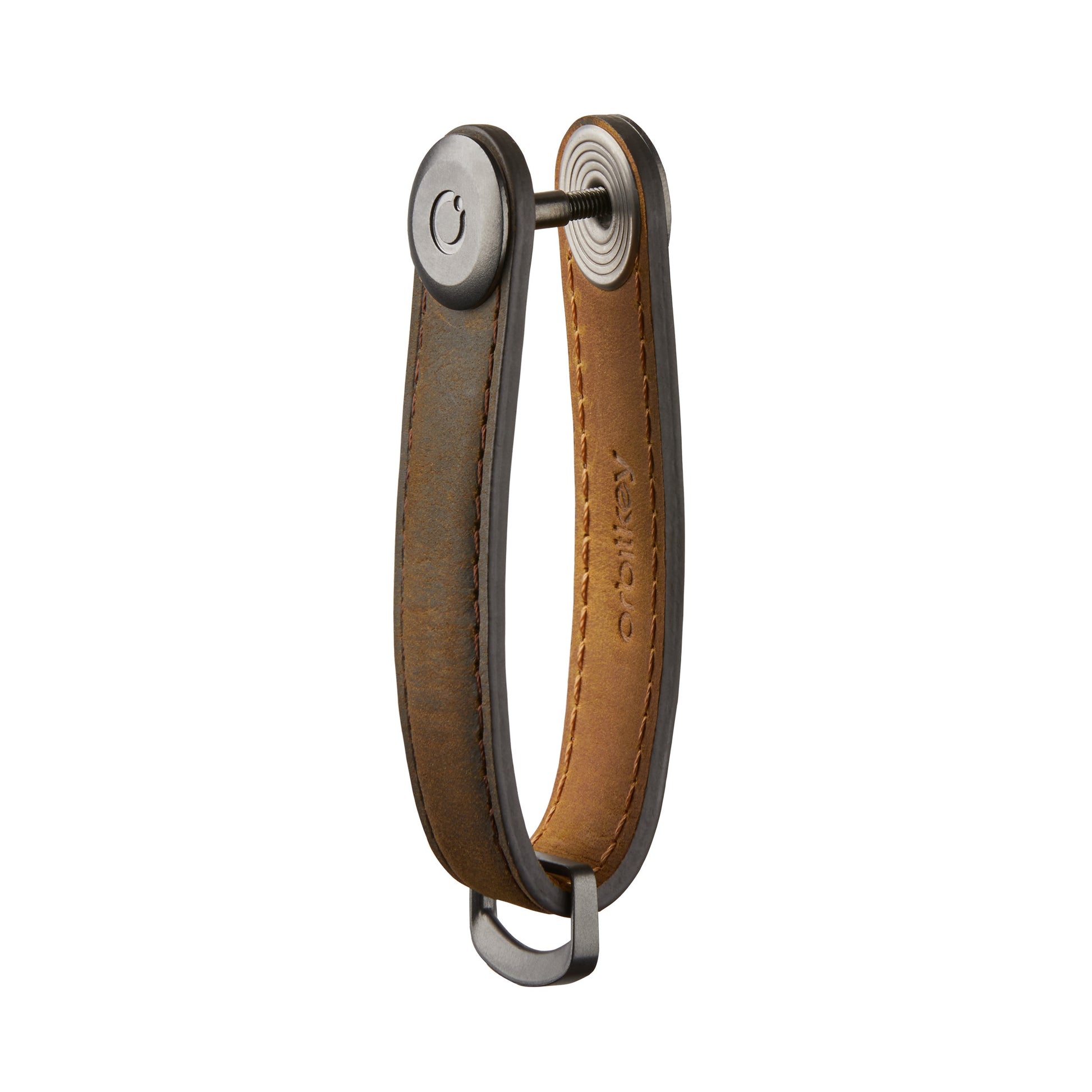 Key Organizer Orbitkey│Crazy Horse leather Oak Brown│CHLO-2-OBOBGM│sleutelhanger leer zijkant zonder sleutels