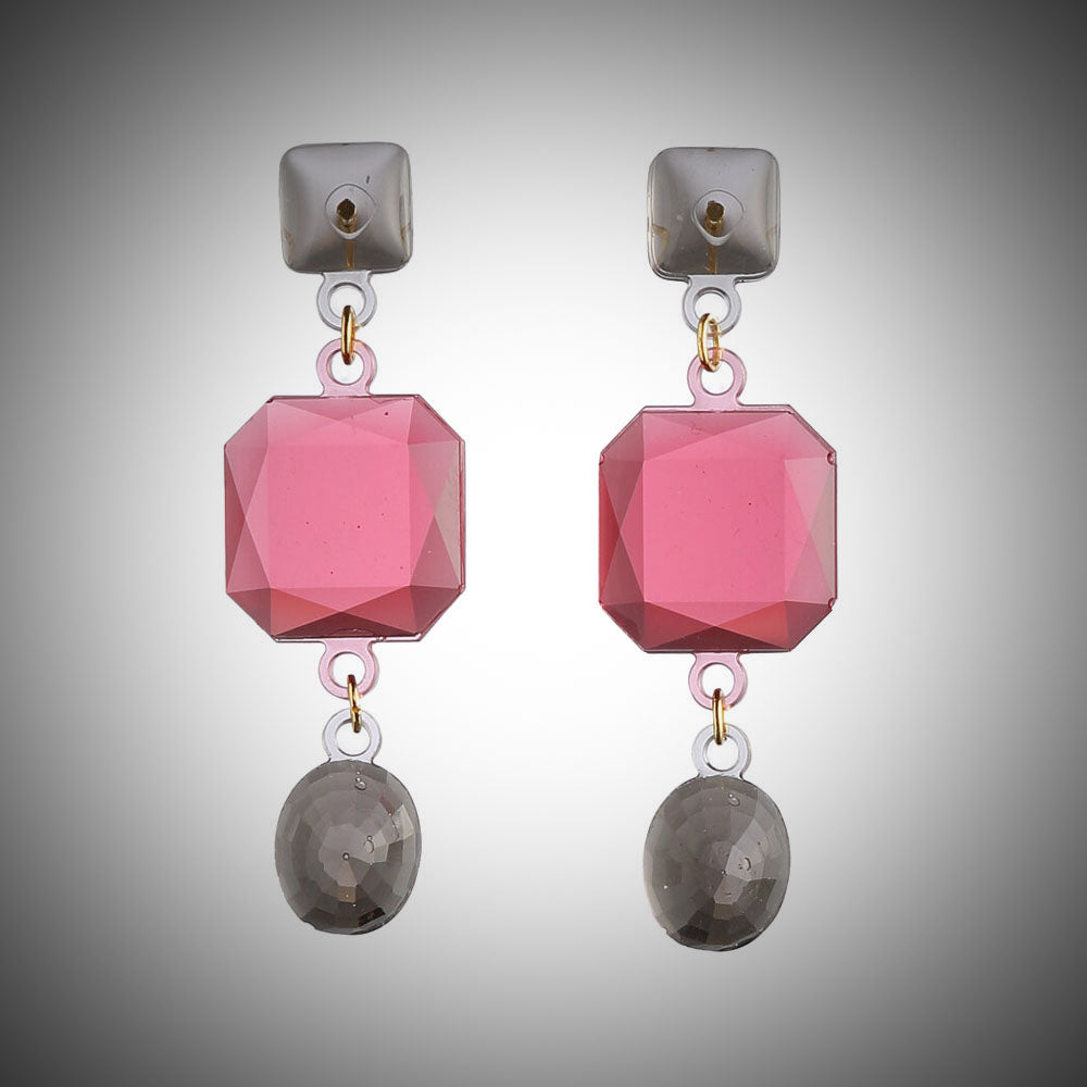 Crown Triplo Earrings Pink│Corsari Jewels│Oorbellen│product foto met vignet