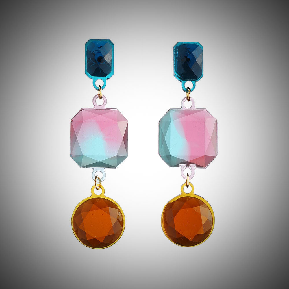 Deco Round Earrings Multicolor│Corsari Jewels│Oorbellen│product foto vignet