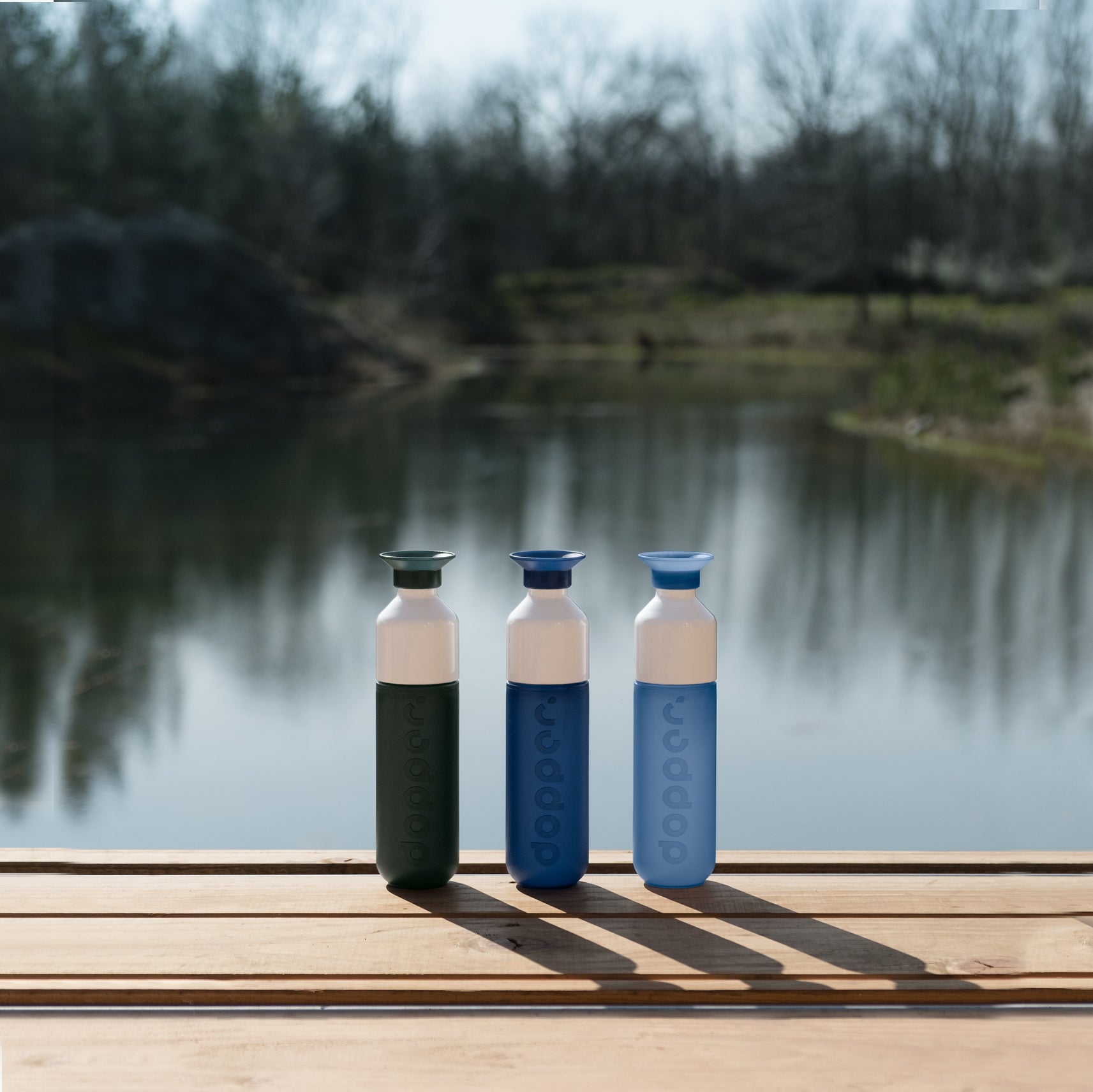 Dopper Original Pacific Blue│Waterfles 450ml Blauw│art. 0840│3 verschillende kleuren bij meertje