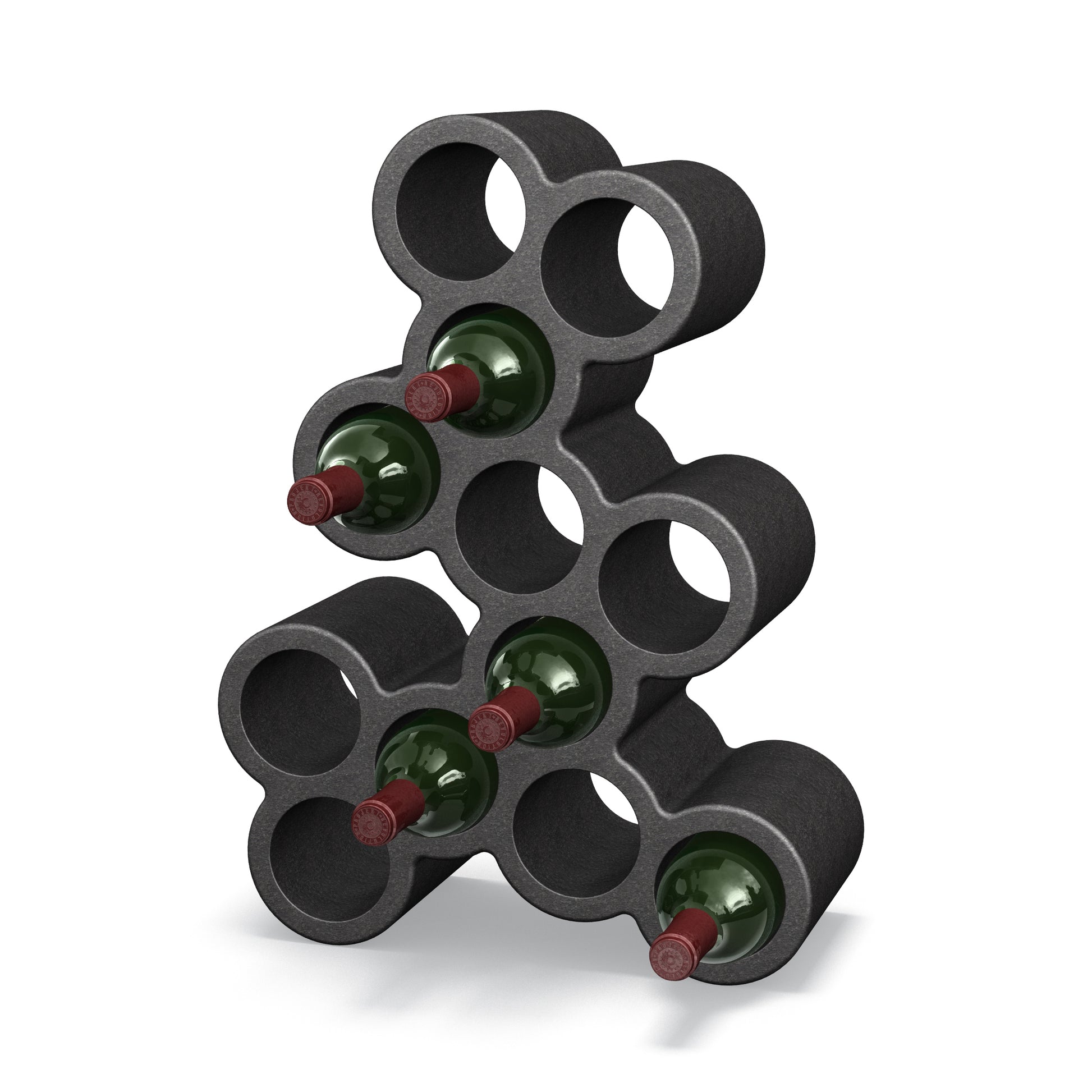 Wijnrek Grape│Robert Bronwasser│Goods│foto witte achtergrond met wijnflessen
