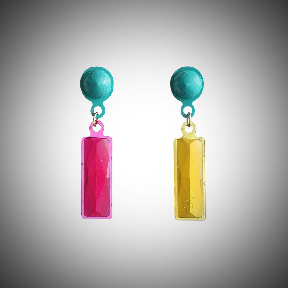 Hi Lands Doppio Earrings Fuchsia Amber│Corsari Jewels│Oorbellen│foto met vignet