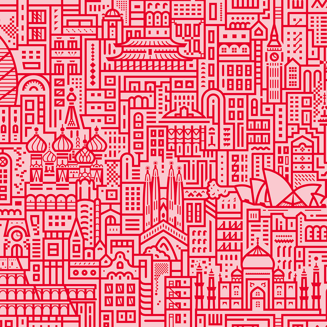 Notabag Hello World Rose Red│art. NB-CWHW-RE5│motief print