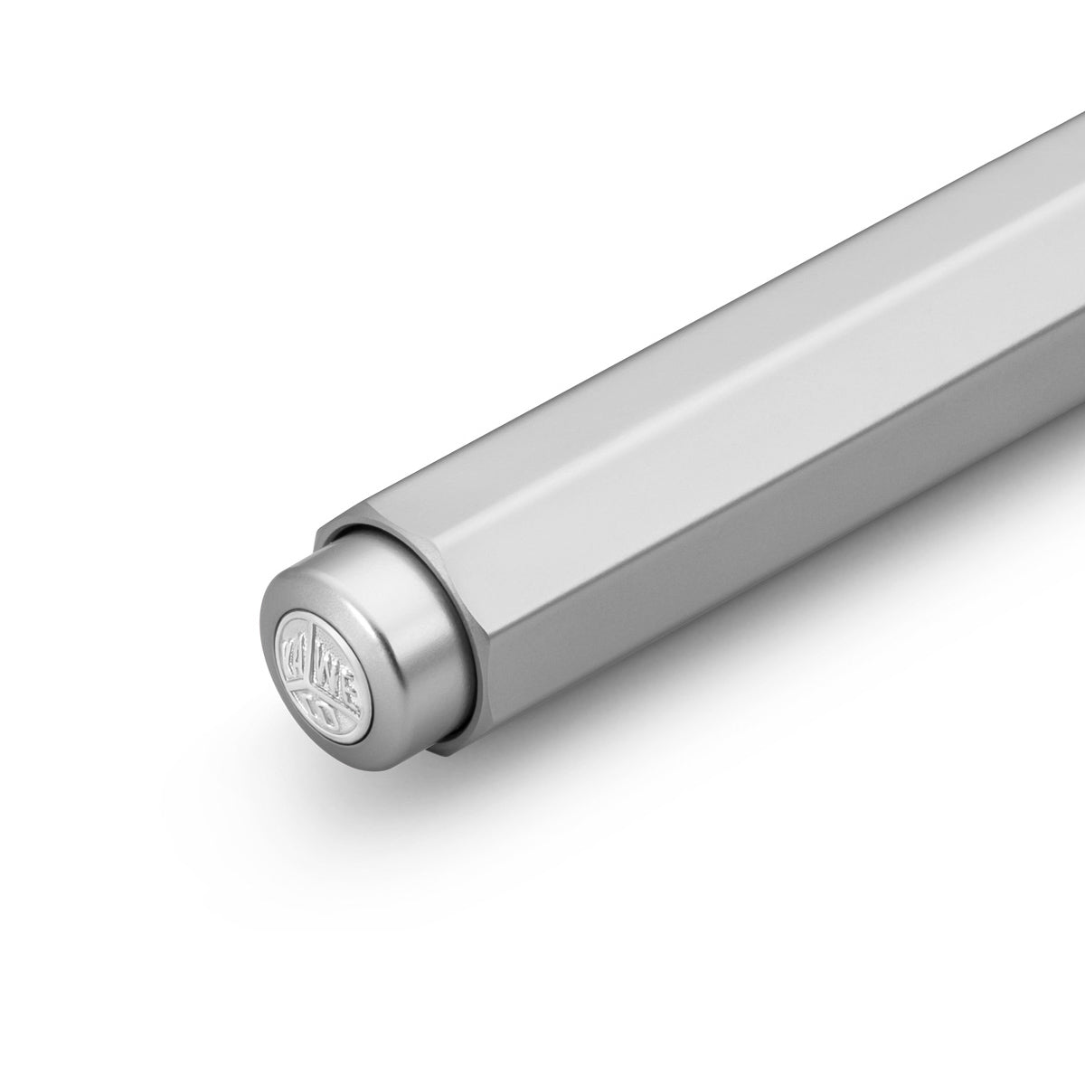 Kaweco AL SPORT Balpen Zilver│art. 1510098│detail drukknop met logo
