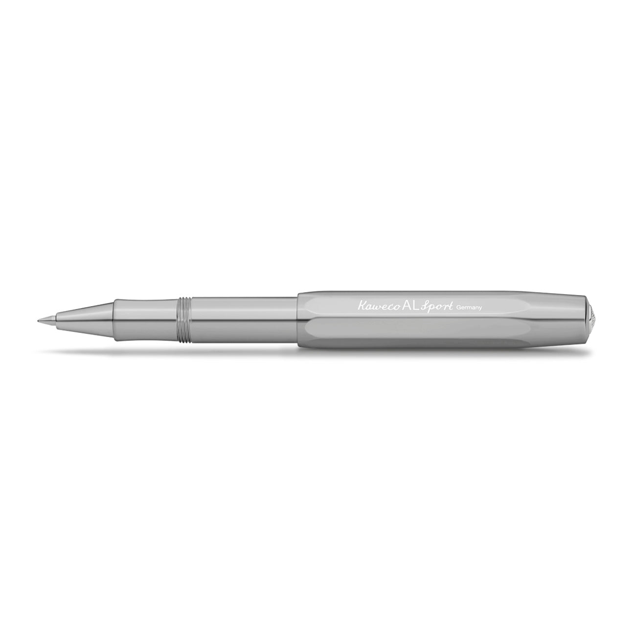 Kaweco AL SPORT Rollerball Pen Raw Polish│art. 1510665│liggend met dop op achterkant