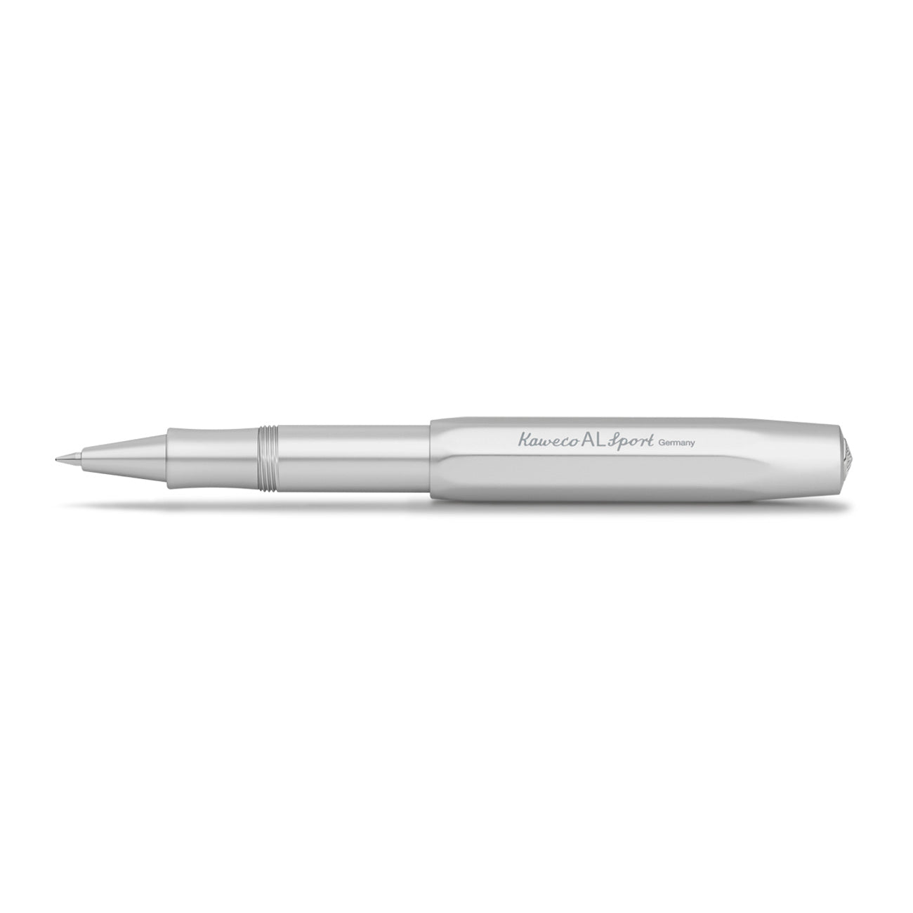 Kaweco AL SPORT Roller Ball Zilver│art. 1510716│liggend me dop op achterkant