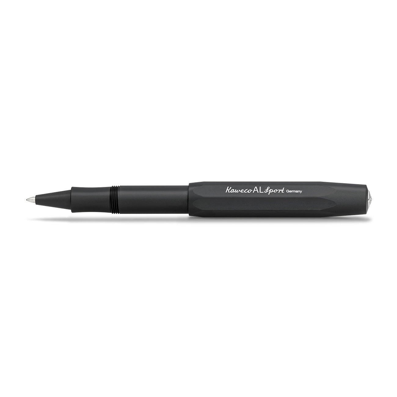 Kaweco AL SPORT Rollerball Pen Zwart│art. 1510713│liggend met dop op achterkant