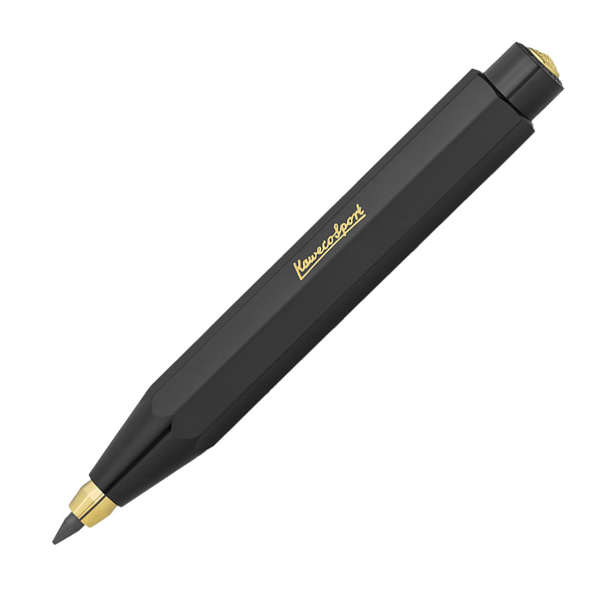 Kaweco CLASSIC SPORT Clutch Vulpotlood Zwart│art. 1510040│schuin met potloodpunt