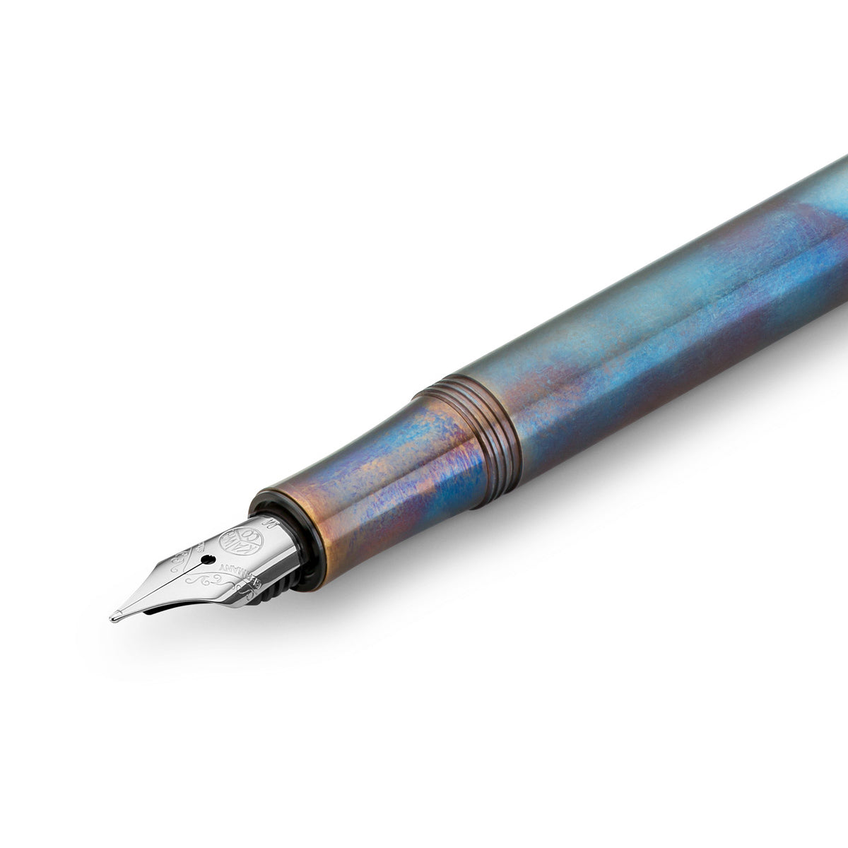 Kaweco Liliput Vulpen Fireblue RVS│art. 510851│detail schrijfpunt