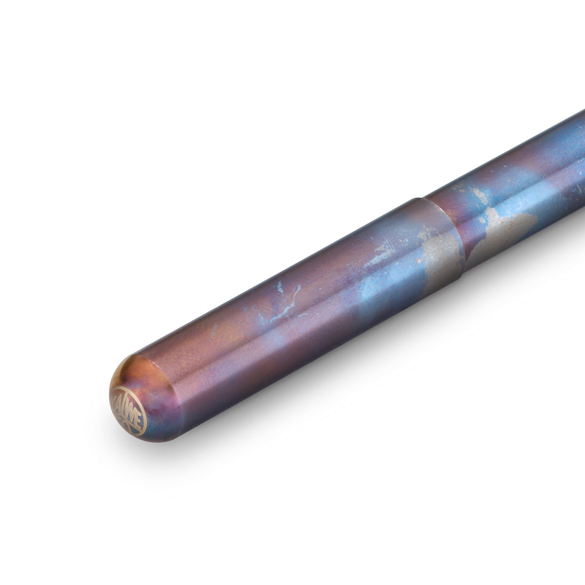 Kaweco Liliput Vulpen Fireblue RVS│art. 510851│detail dop met logo