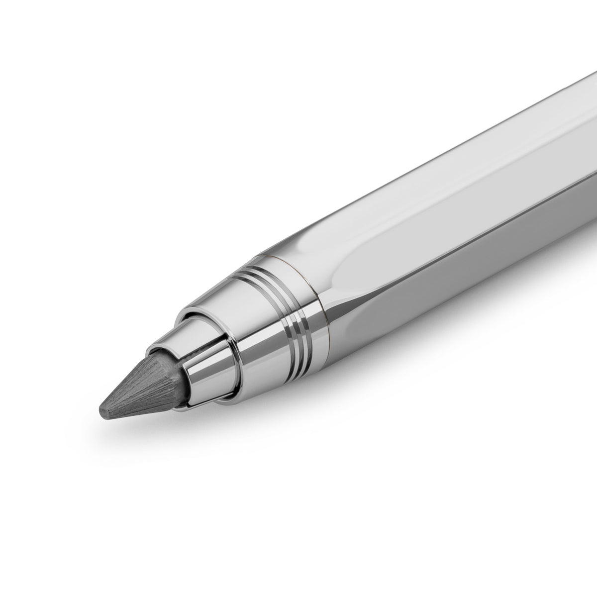 Kaweco Sketch Up Shiny Silver│Vulpotlood Messing│art. 1511194│detail potlood schrijfpunt