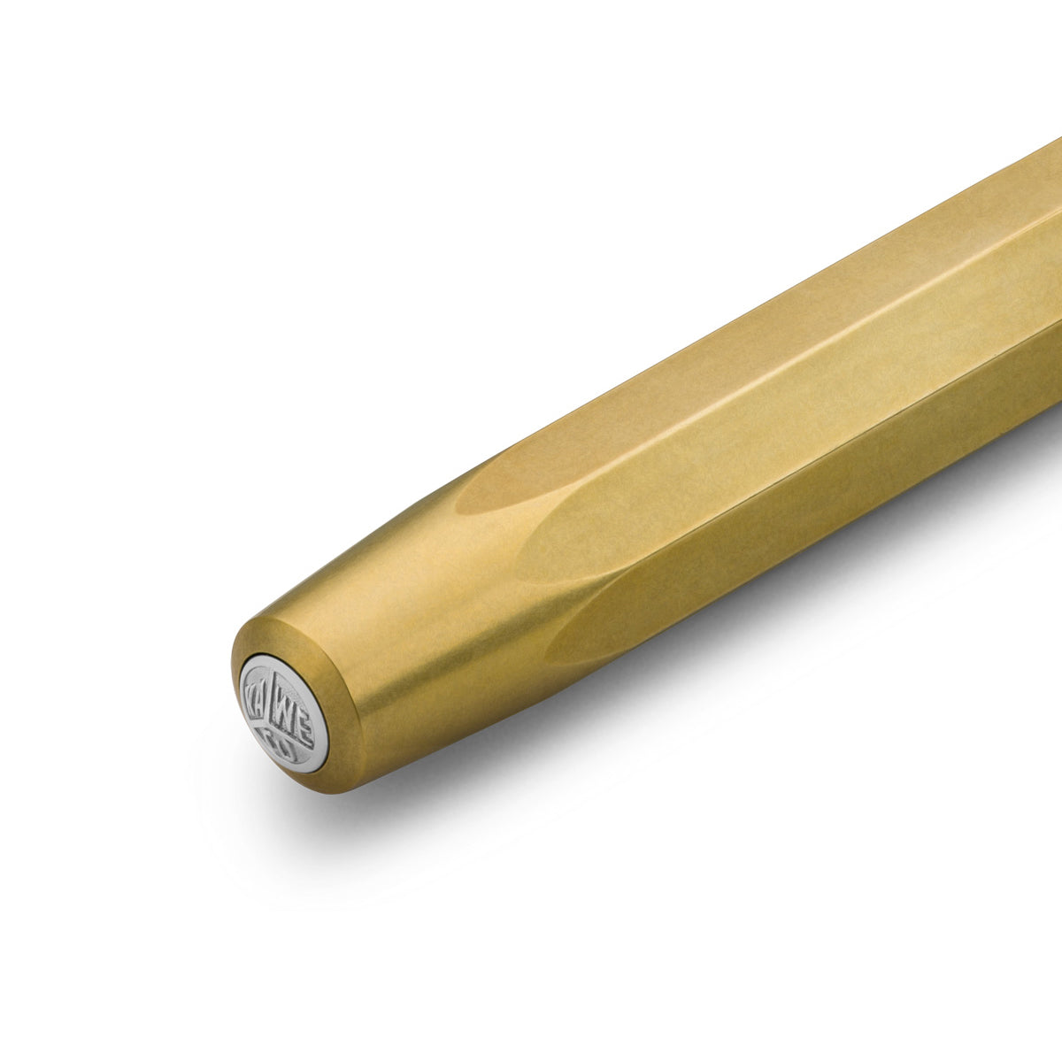 Kaweco Brass Sport Rollerball│Messing│art. 1510921│detail dop met logo