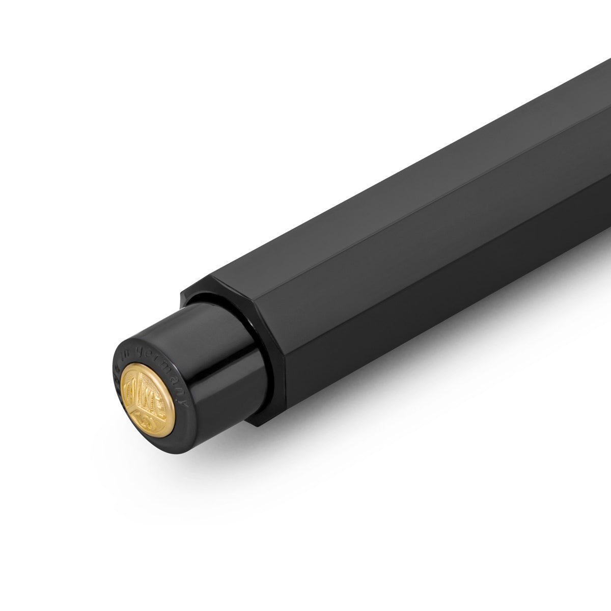 Kaweco CLASSIC SPORT Vulpotlood Zwart│art. 1510050│drukknop met gouden logo