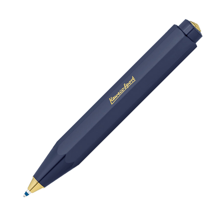 Kaweco Classic Sport Balpen Navy│Ballpoint│art. 1511743│schuin met schrijfpunt naar buiten