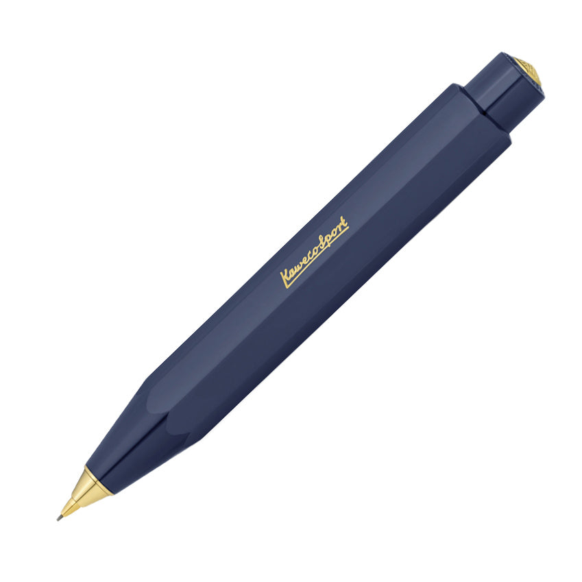 Kaweco CLASSIC SPORT Vulpotlood Navy│art. 1511735│schuin met schrijfpunt
