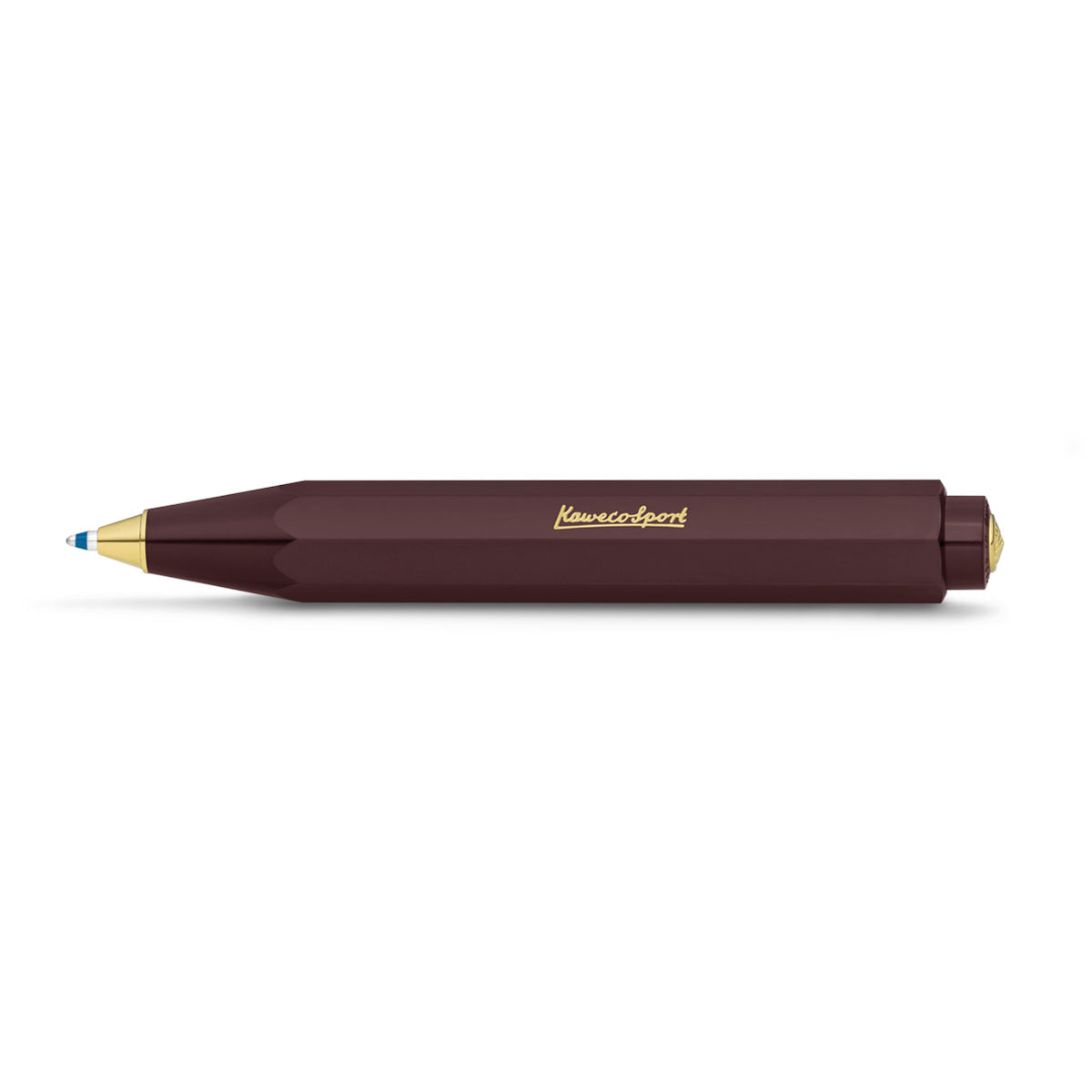 Kaweco Classic Sport Balpen Bordeaux│Ballpoint│art. 1510492│liggend met schrijfpunt naar buiten
