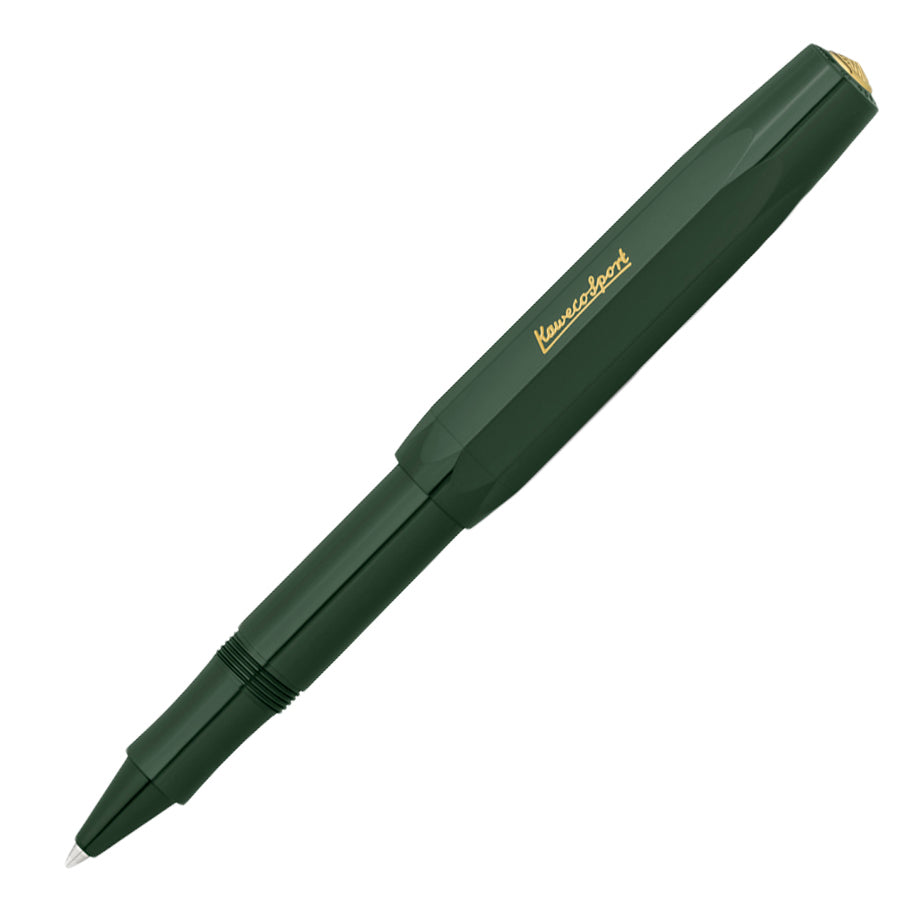 Kaweco CLASSIC SPORT Rollerball Groen│art. 1510497│schuin met dop op achterkant