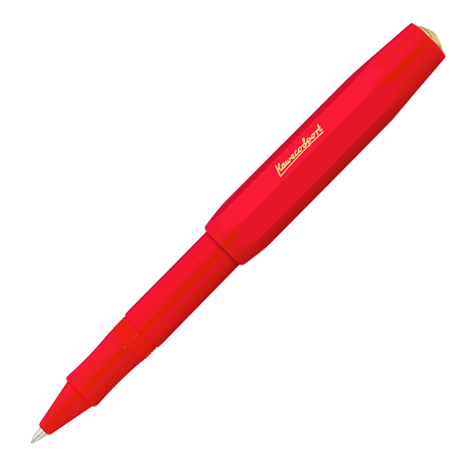 Kaweco CLASSIC SPORT Rollerball Rood│art. 1511150│schuin met dop op achterkant