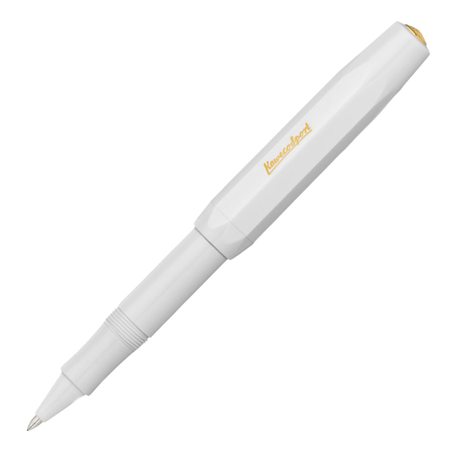 Kaweco Classic Sport Rollerball Wit│art. 1510034│schuin met geopende dop