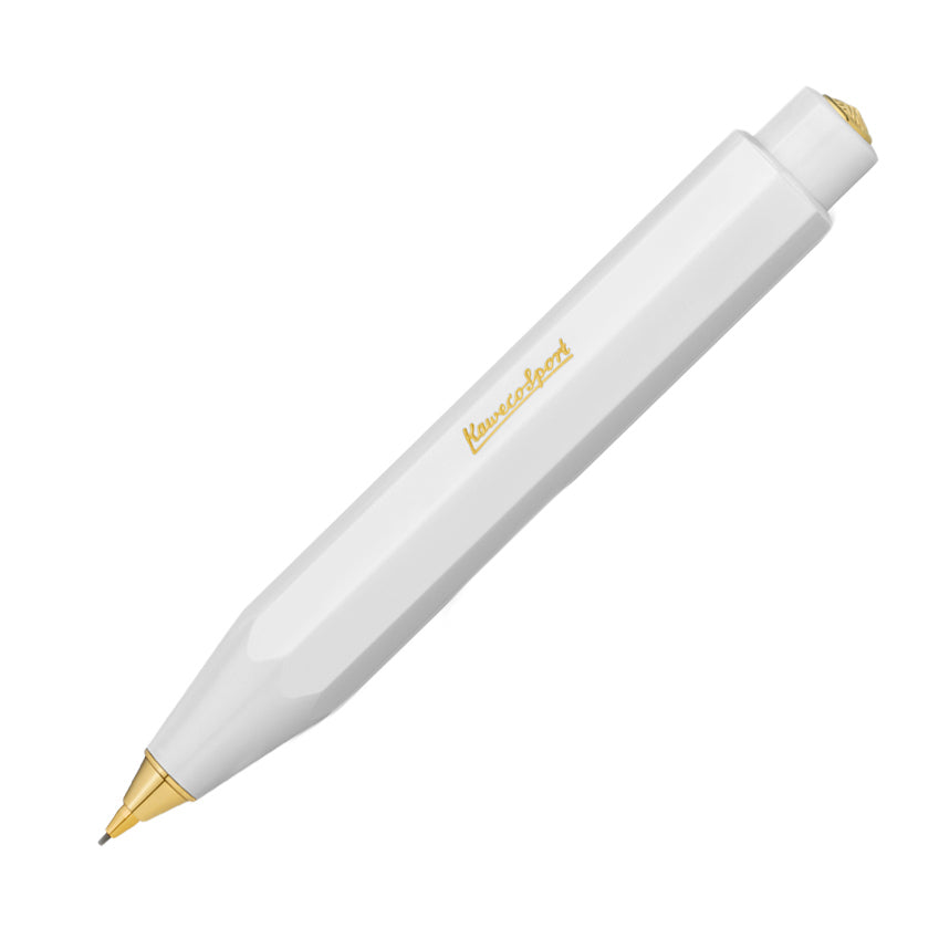 Kaweco CLASSIC SPORT Vulpotlood Wit│art. 1510052│schuin met schrijfpunt
