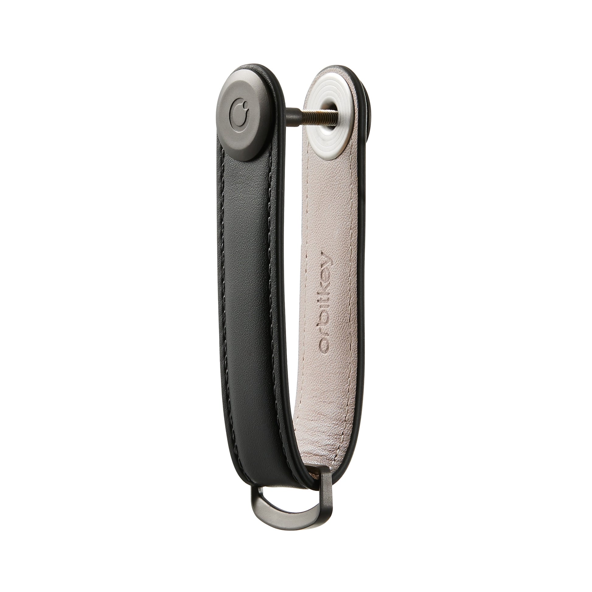 Key Organizer Orbitkey│Premium Leather Black│art. LTHO-2-BKBKBK│Sleutelhanger Leer zijkant zonder sleutels